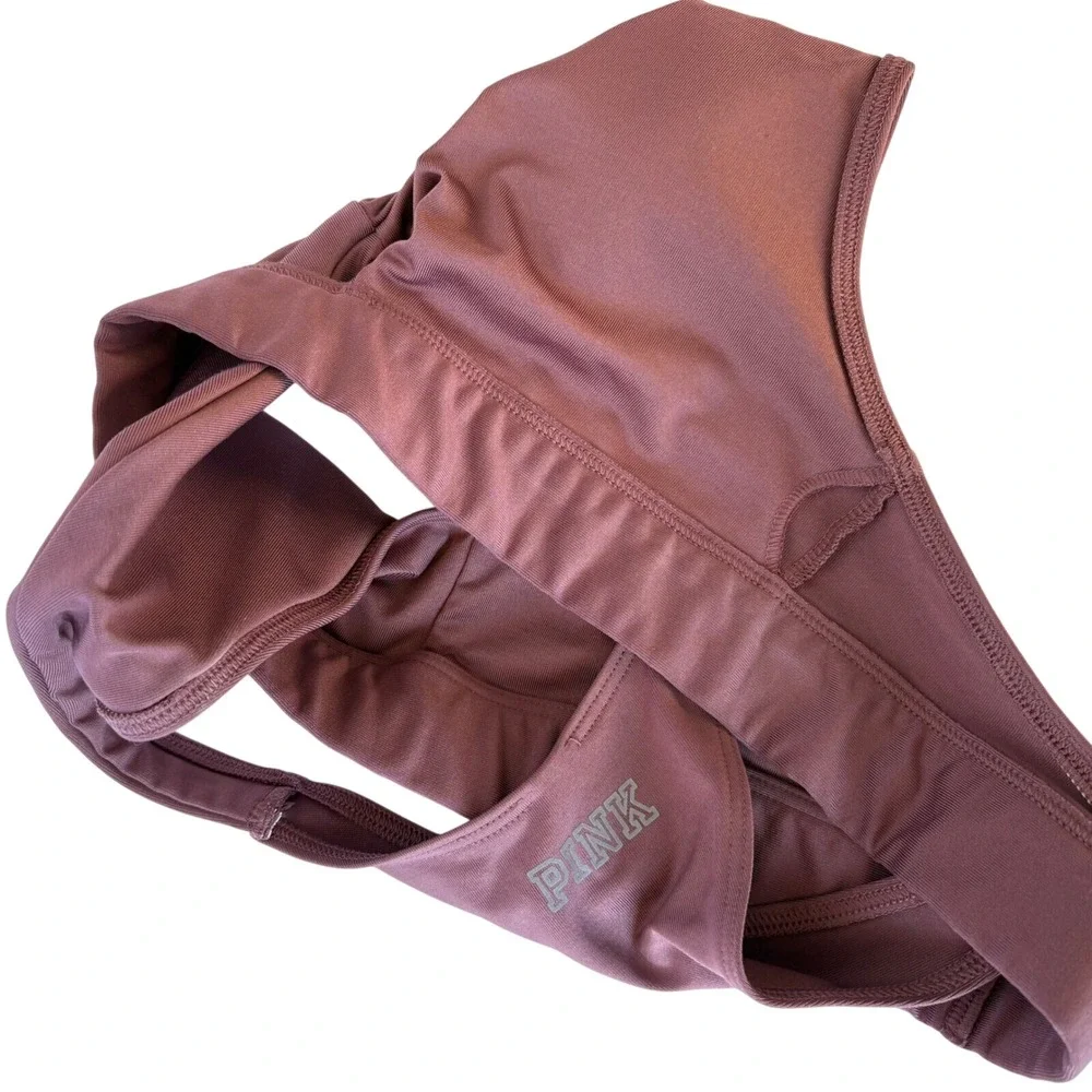 Victoria's Secret Sports Bra Womens Medium Small Black Padded Athleisure VS‎